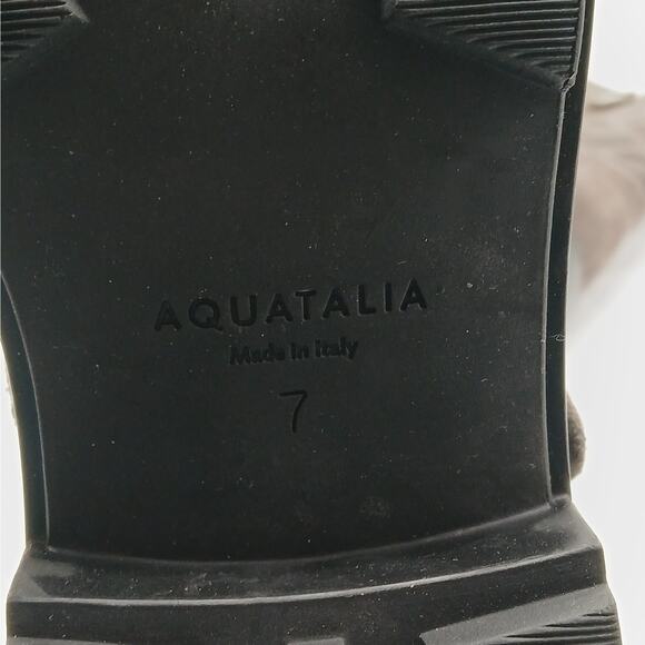 Aquatalia Suede Western Ankle Boots Women 7M Gray Quilted Gorpcore Hiking Grunge - Picture 9 of 11